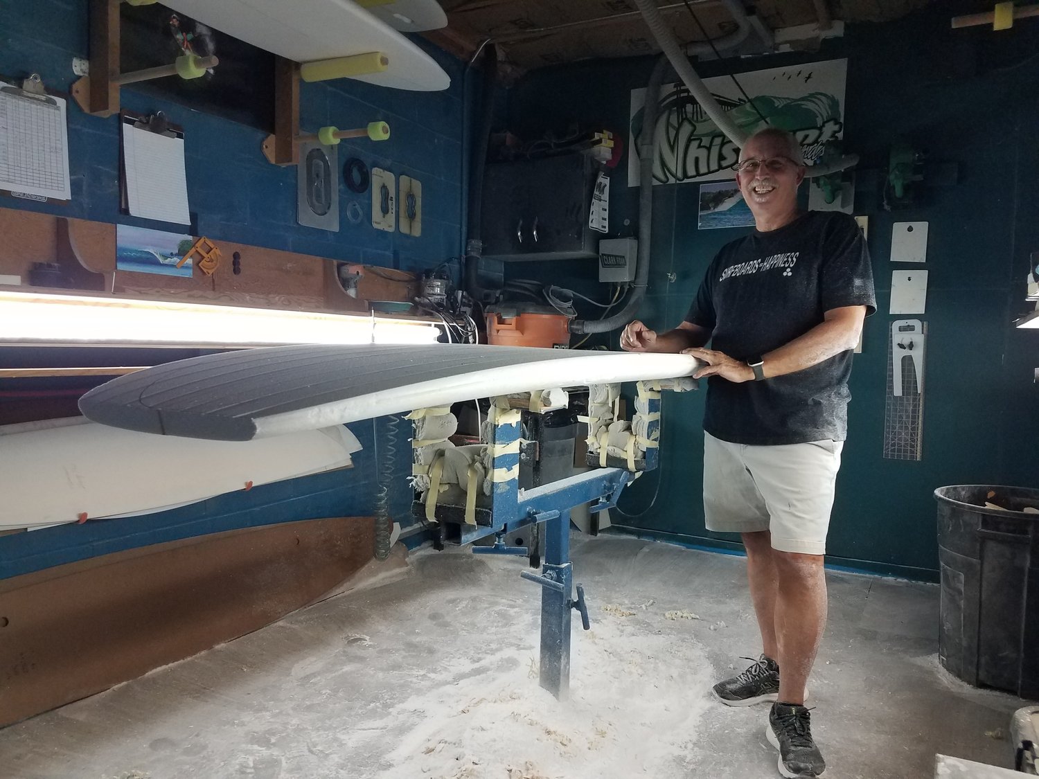 Mike Whisnant started shaping surfboards in 1989, which is also when he opened his shop in Atlantic Beach.